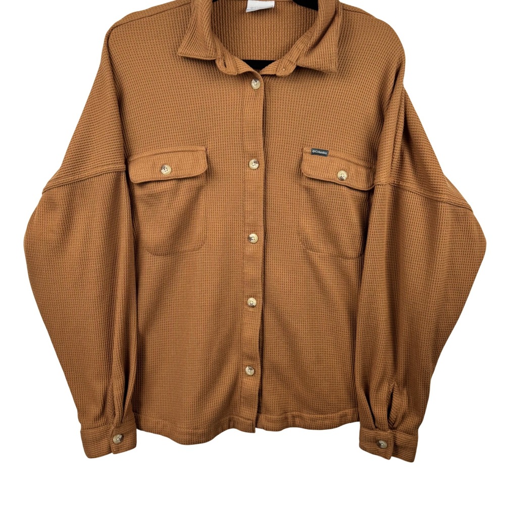 Columbia Women's Holly Hideaway™ Waffle Shirt Jacket Large Hiking Outdoor Cabin - Picture 4 of 13